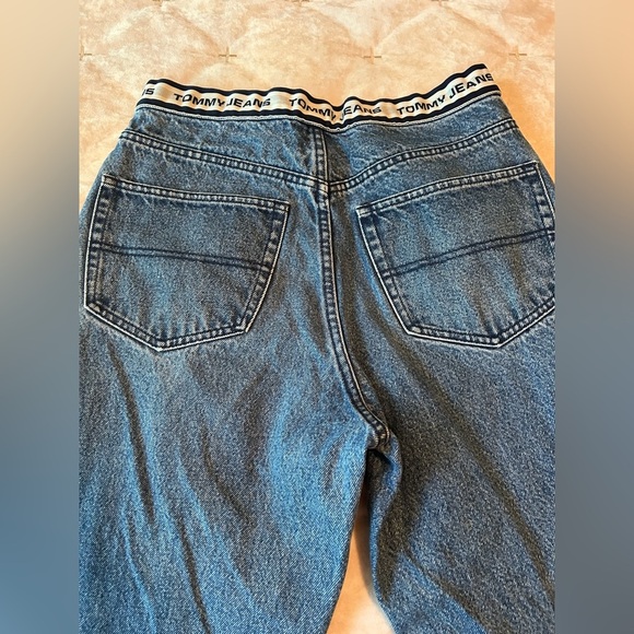 Vintage Tommy Jeans Spellout Waistband Straight Leg Women’s 30x30 90s - Picture 3 of 9